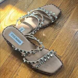 Steve Madden Tan Sandals with Intricate Straps